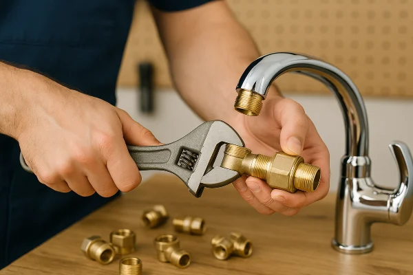 a male plumber installing a toilet from Houston Plumbing Repair in Houston, TX - Plumber 